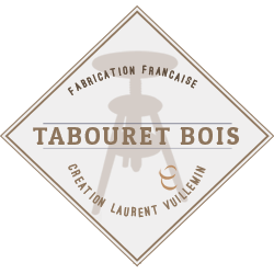 Tabouret à vis CLOCK 4055 - Bois et design made in France - Delavelle